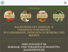 Tablet Screenshot of hotel-backenkoehler.de